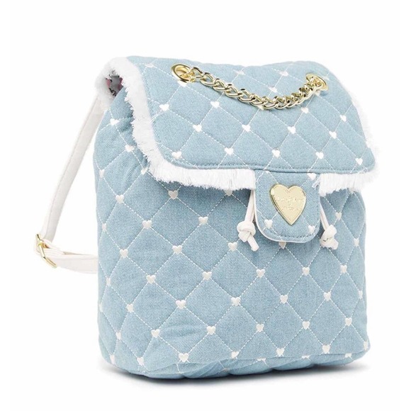 Betsey Johnson Handbags - Luv Betsey Chanee Denim Fringe Backpack